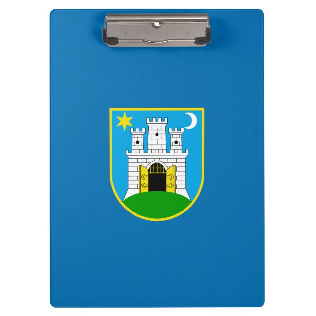 Flag of Zagreb, Croatia Clipboard (Front)