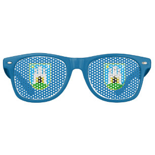 Flag of Zagreb, Croatia Retro Sunglasses