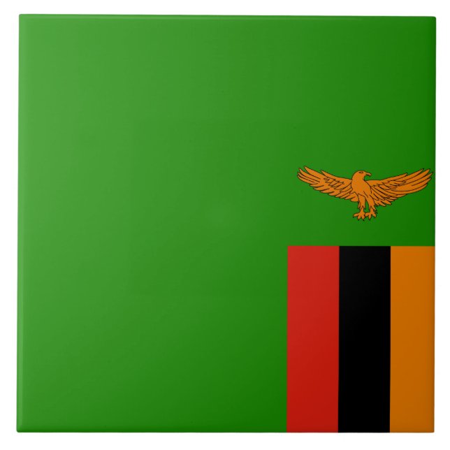 Flag of Zambia Ceramic Tile (Front)