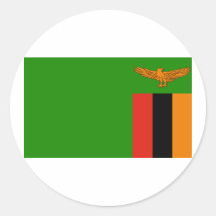 Flag of Zambia Classic Round Sticker