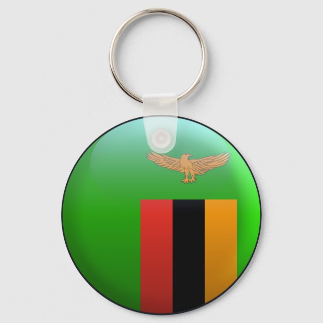 Flag of Zambia Key Ring (Front)