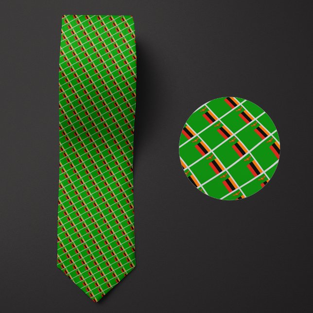 Flag of Zambia Pattern Tie (Creator Uploaded)