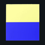 Flag of Zandvoort Notepad<br><div class="desc">Flag of Zandvoort,  The Netherland
 The flag consists of two horizontal stripes of equal width,  the upper one yellow and the lower one blue</div>