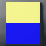 Flag of Zandvoort Plaque<br><div class="desc">Flag of Zandvoort,  The Netherland
 The flag consists of two horizontal stripes of equal width,  the upper one yellow and the lower one blue</div>