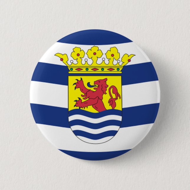 Flag of Zeeland 6 Cm Round Badge (Front)