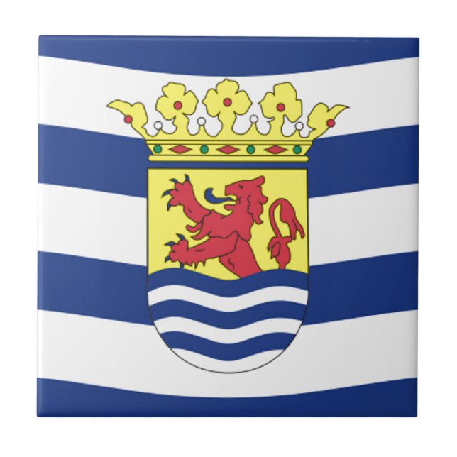 Flag of Zeeland Ceramic Tile (Front)