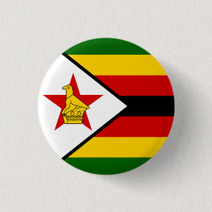 Flag of Zimbabwe 3 Cm Round Badge