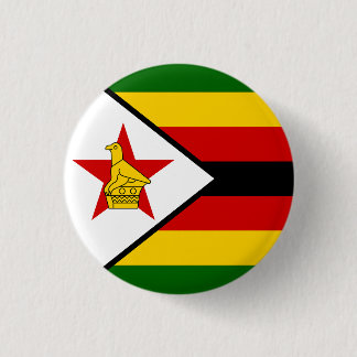 Flag of Zimbabwe 3 Cm Round Badge