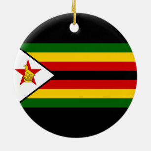 Flag of Zimbabwe Ceramic Ornament