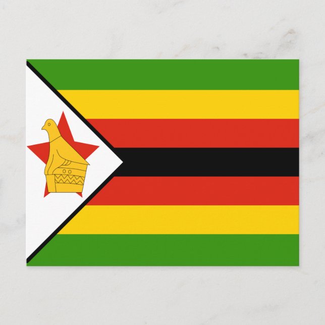 Flag of  Zimbabwe Postcard (Front)
