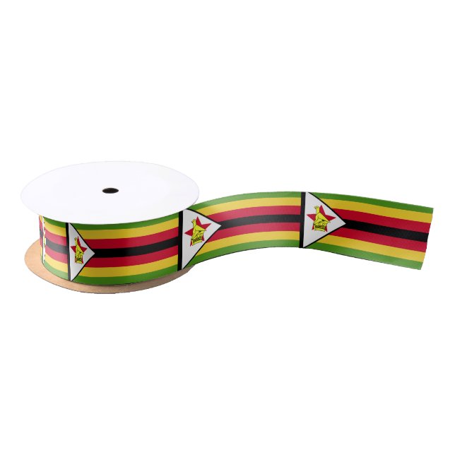 Flag of Zimbabwe Satin Ribbon (Spool)