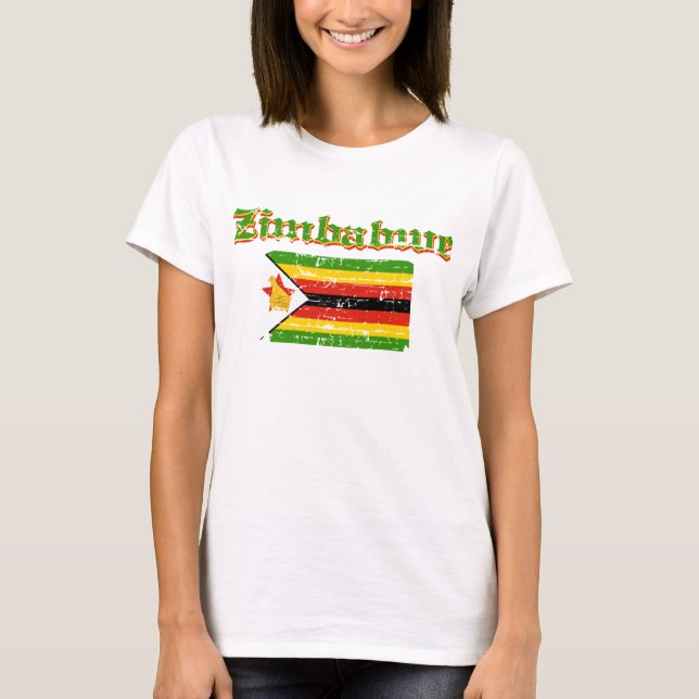 Flag of Zimbabwe t shirt design (Front)