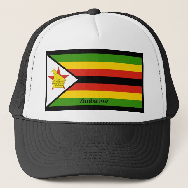 Flag of Zimbabwe Trucker Hat (Front)