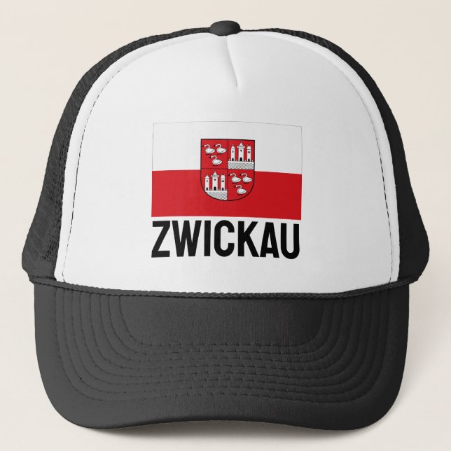 Flag of Zwickau, Germany Trucker Hat (Front)