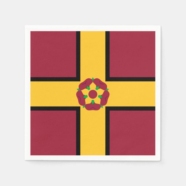 Flag on Northamptonshire Paper Napkins (Front)