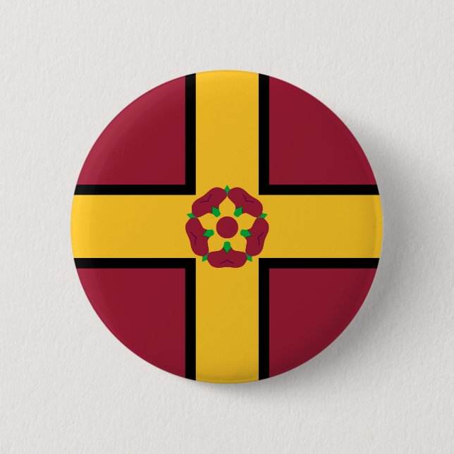 Flag on Northamptonshire Pinback Button (Front)