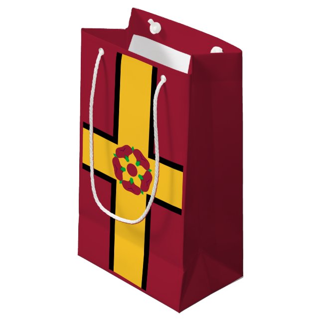 Flag on Northamptonshire Small Gift Bag (Front Angled)