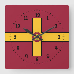 Flag on Northamptonshire Square Wall Clock