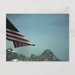 Flag Over Teton Postcard
