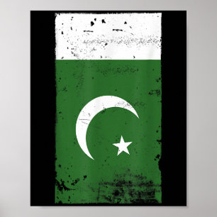 Flag Pakistan Pakistani National Pride Country Poster