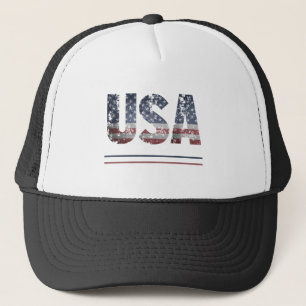 *~* Flag Patriotic Grunge American Baseball USA Trucker Hat