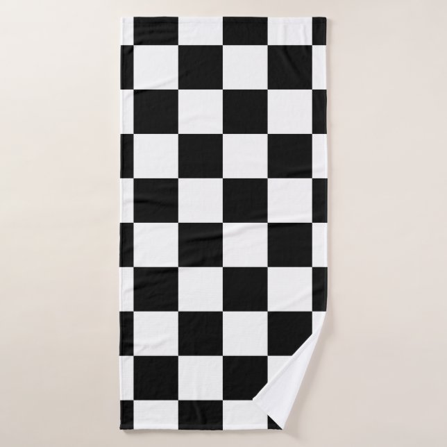 Flag pattern. Checkered flag. Drop board Bath Towel (Bath Towel)