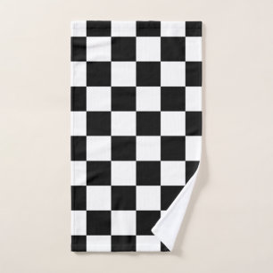 Flag pattern. Checkered flag. Drop board Hand Towel