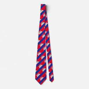 Flag pattern of Cambodia Tie