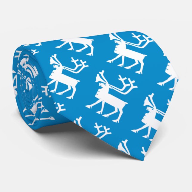 Flag pattern of Tromsø, NORWAY Tie (Rolled)