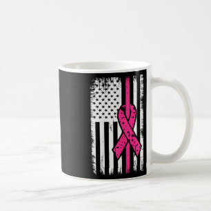 Flag Pink Ribbon Breast Cancer Awareness Month 1 Coffee Mug