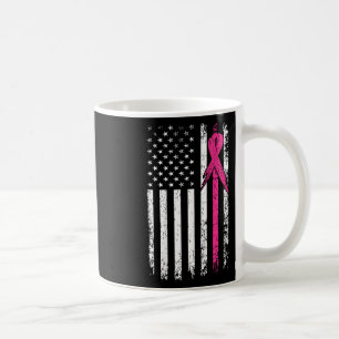 Flag Pink Ribbon Breast Cancer Awareness Month Coffee Mug