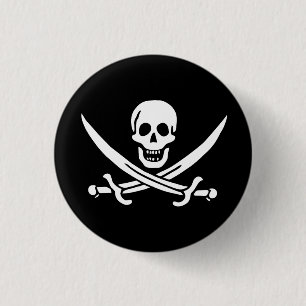 Flag Pirate Jolly Roger 3 Cm Round Badge