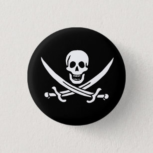 Flag Pirate Jolly Roger 3 Cm Round Badge