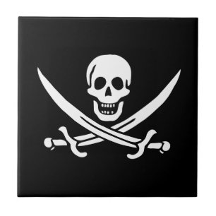 Flag Pirate Jolly Roger Ceramic Tile