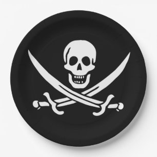 Flag Pirate Jolly Roger Paper Plate