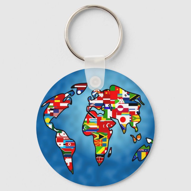 Flag Planet Key Ring (Front)