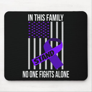 Flag Purple Ribbon Products Opioid Overdose Awaren Mouse Pad