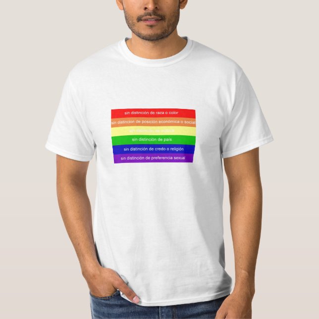 Flag rainbow message T-Shirt (Front)