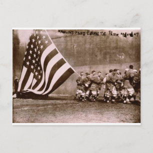 Flag Raising Ceremony 1914 Ebbets Field Postcard