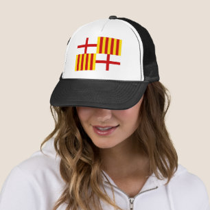 Flag Red White Yellow Barcelona Nationalist Art Trucker Hat