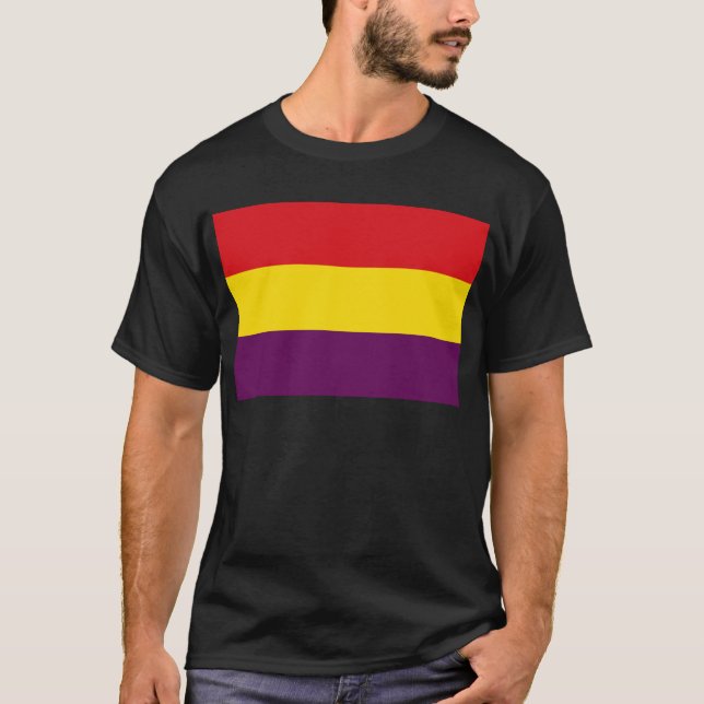 Flag Republic of Spain - Bandera República España T-Shirt (Front)