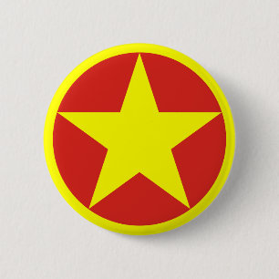 Flag/ Roundel of Vietnam 6 Cm Round Badge