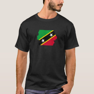 Flag Saint Kitts And Nevis   T-Shirt
