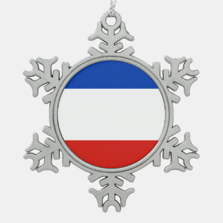 Flag Schleswig-Holstein Snowflake Pewter Christmas Snowflake Pewter Christmas Ornament