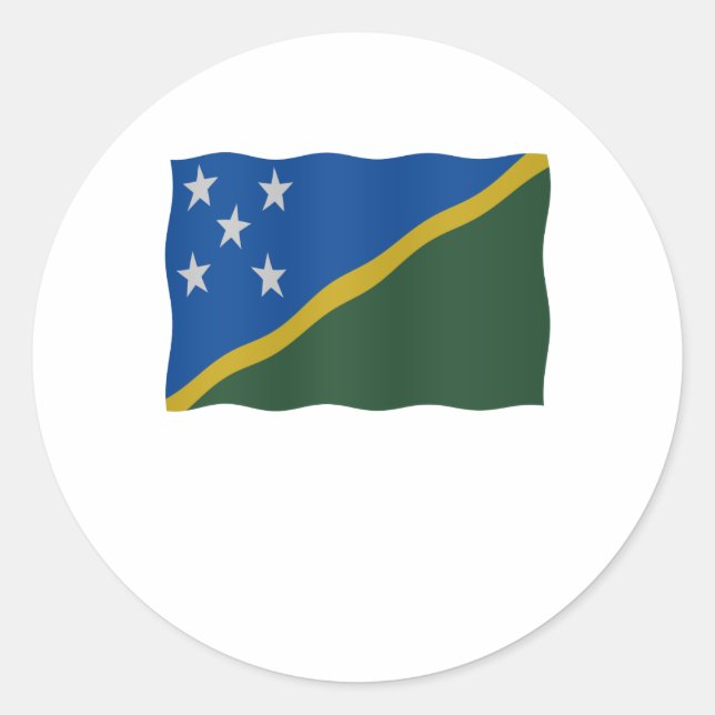 Flag Solomon Islands Classic Round Sticker (Front)