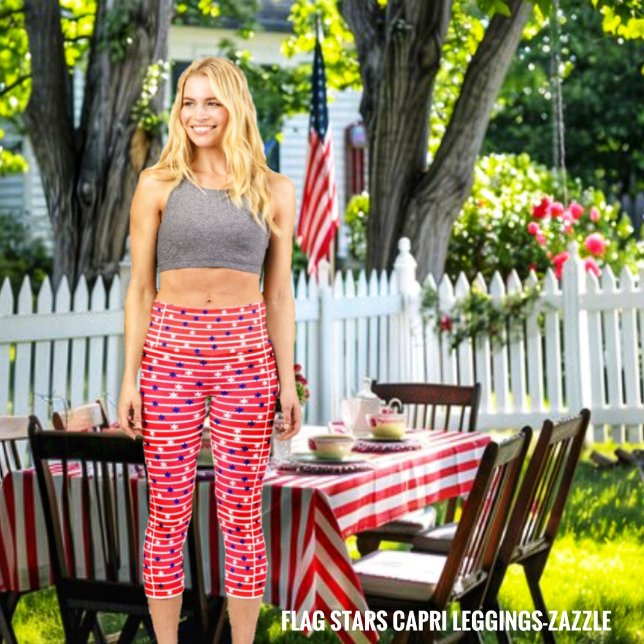 Flag Stars    Capri Leggings (Creator Uploaded)