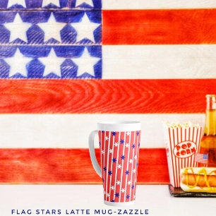 Flag Stars Latte Mug