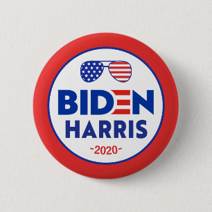 Flag Sunglasses Elect Joe Biden Kamala Harris 2020 6 Cm Round Badge