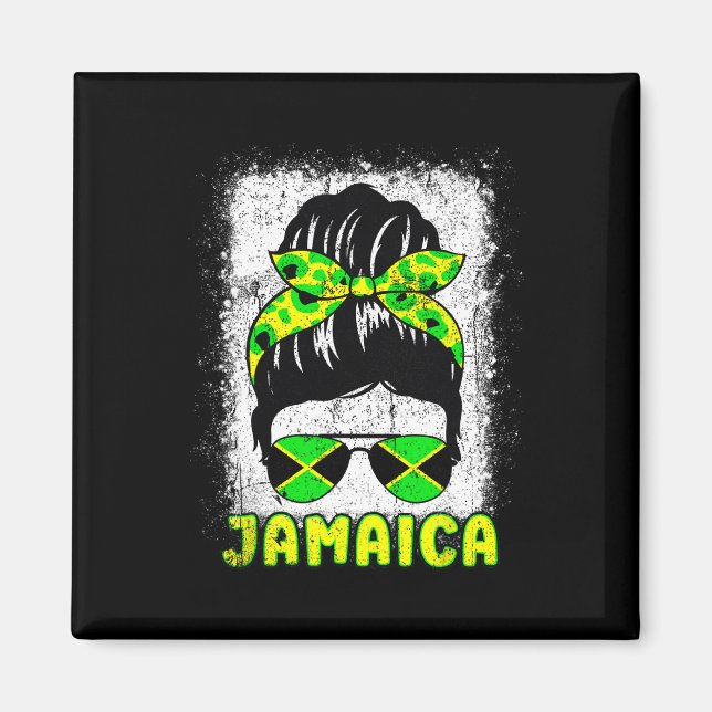 Flag Sungles Black Woman Melanin Queen Afro  Magnet (Front)