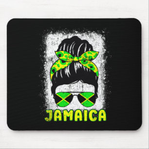 Flag Sungles Black Woman Melanin Queen Afro Mouse Pad